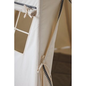 Tente tipi avec pompoms - beige gris