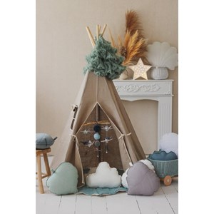 Tente tipi beige lin naturel