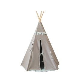 Tente tipi avec guirlande - vert menthe