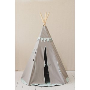 Tente tipi avec guirlande - vert menthe