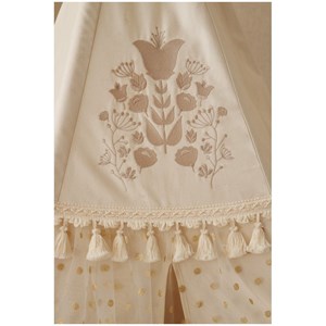 Tente tipi boho à volants - beige