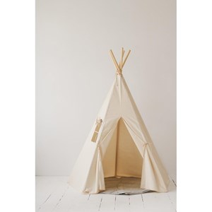 Tente tipi avec tapis beige gris