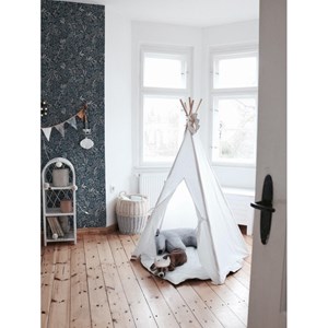 Tente tipi avec tapis blanc