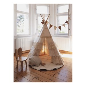 Tente tipi avec volants shabby chic - be