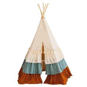 Tente tipi cirque avec volants et tapis