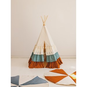 Tente tipi cirque avec volants et tapis