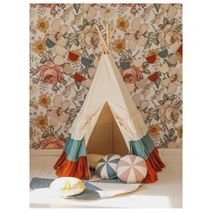 Tente tipi cirque avec volants et tapis