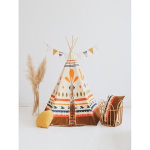 Tente tipi avec tapis native vibe - beig