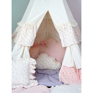 Tente tipi avec tapis rose forget-me-not