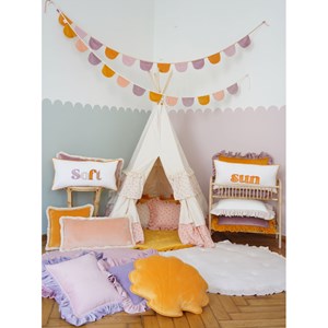 Tente tipi avec tapis rose forget-me-not