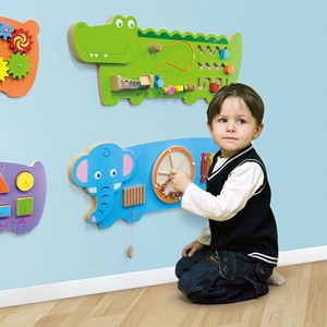 Panneau d'activités mural éléphant