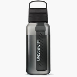 Gourde filtre à eau lifestraw go series 1l noire