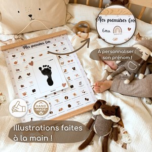 Cadre affiche mes premières fois ourson