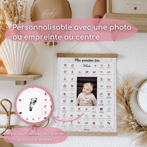 Cadre affiche mes premières fois flamant