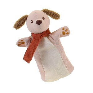 Marionnette le chien en coton brode