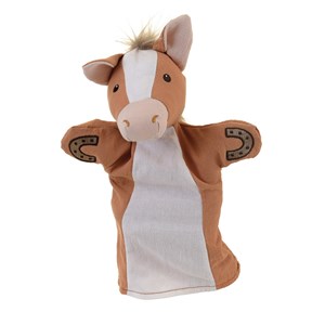 Marionnette le cheval en coton brode
