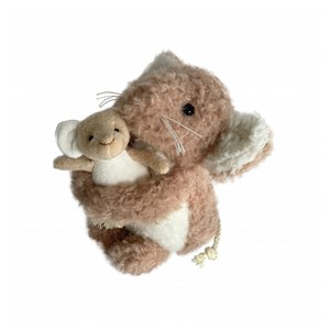 Peluche camelia la souris avec son bebe
