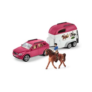 72223 voiture avec remorque pour chevaux