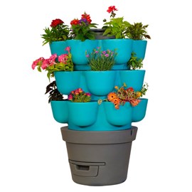 Wormgarden turquoise 3 jardinières