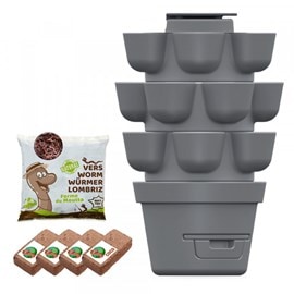 Wormgarden gris 3 jardinières