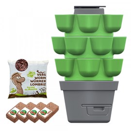 Wormgarden vert 3 jardinières