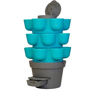 Wormgarden turquoise 3 jardinières
