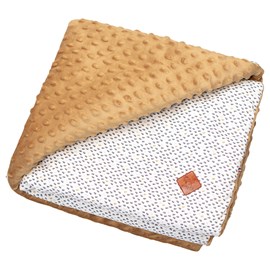 Couverture réversible minky lior camel