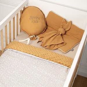 Couverture réversible minky lior camel