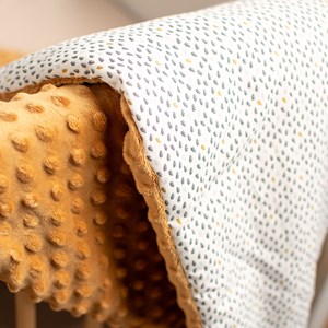 Couverture réversible minky lior camel