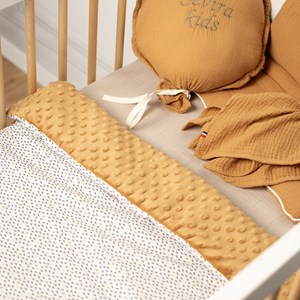 Couverture réversible minky lior camel