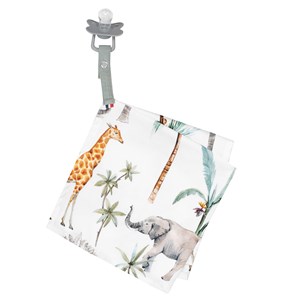 Lange doudou attache tétine, safari