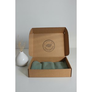 Bouillotte micro onde -  lin vert kaki