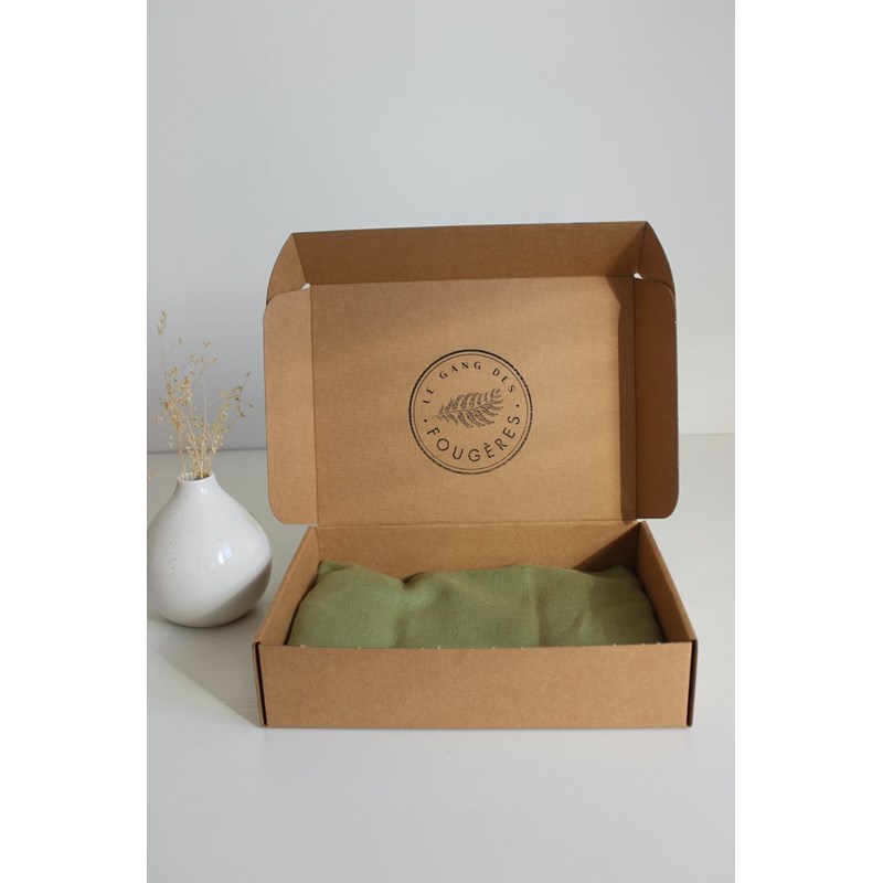 Le gang des fougères - Bouillotte micro onde -  lin vert olive