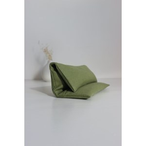 Bouillotte micro onde -  lin vert olive