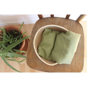 Bouillotte micro onde -  lin vert olive