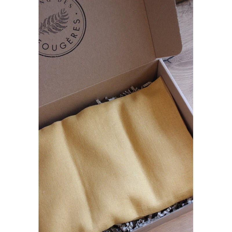 Bouillotte sèche - lin jaune moutarde