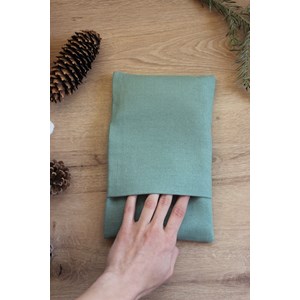 Petite bouillotte - lin vert kaki