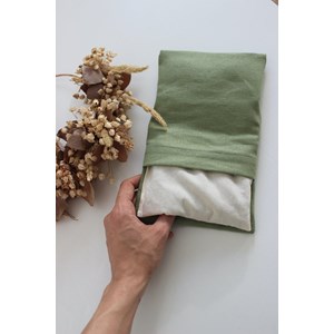 Petite bouillotte - lin vert olive