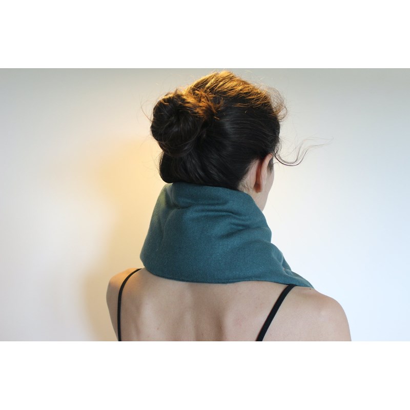 Bouillotte cervicales lin vert sapin