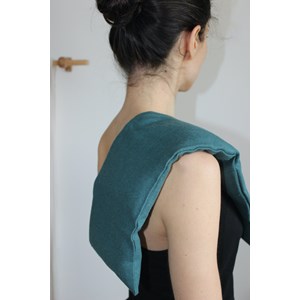 Bouillotte cervicales lin vert sapin