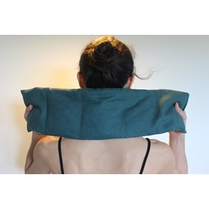 Bouillotte cervicales lin vert sapin