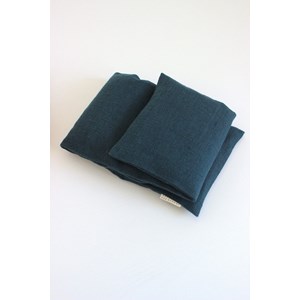 Bouillotte cervicales lin bleu de prusse