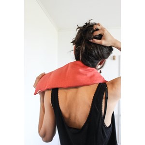 Bouillotte cervicales lin coquelicot