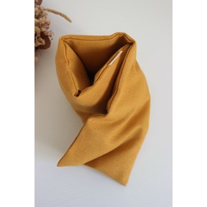 Bouillotte cervicales lin jaune moutarde