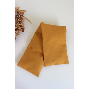 Bouillotte cervicales lin jaune moutarde