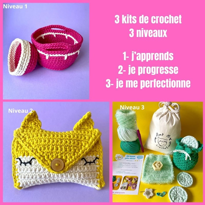 Pimp My Crochet - Kit de crochet : 3 kits evolution