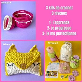 Kit de crochet : 3 kits evolution