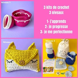 Kit de crochet : 3 kits evolution