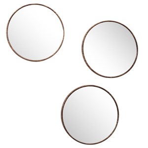 Lot de 3 miroirs effet bois