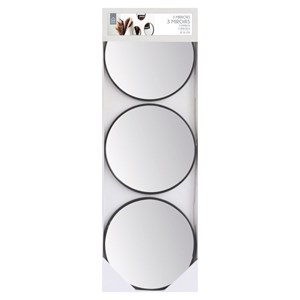 Lot de 3 miroirs effet bois